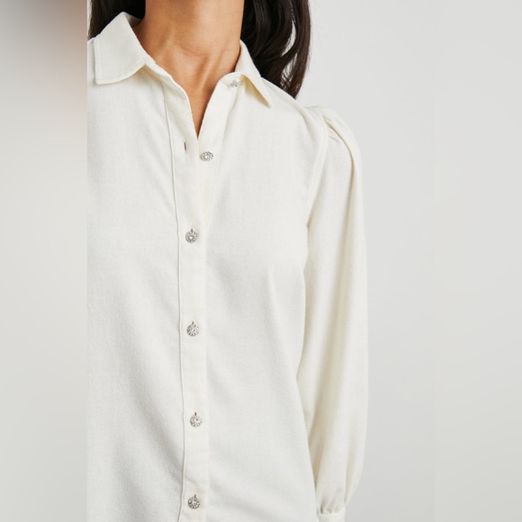 NWOT Rails Angelica Shirt Winter White SizeXS $188 - Picture 3 of 11
